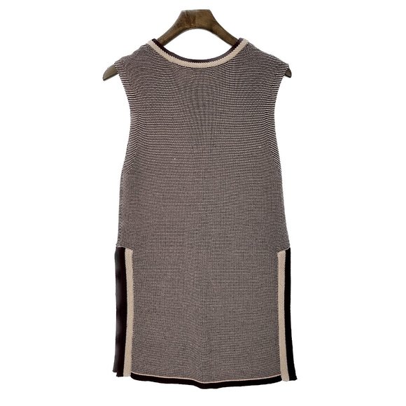 ARITZIA WILFRED Knit Sleeveless Long Slit Brown Sweater Size XS - Picture 2 of 4